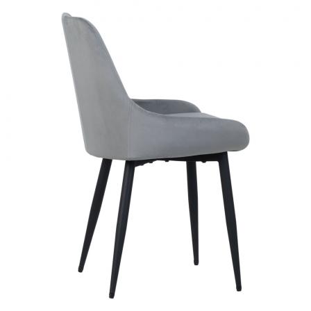 SILLA GRIS HIERRO / POLIESTER SALÓN 50 X 58 X 85 CM