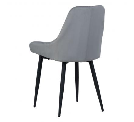 SILLA GRIS HIERRO / POLIESTER SALÓN 50 X 58 X 85 CM