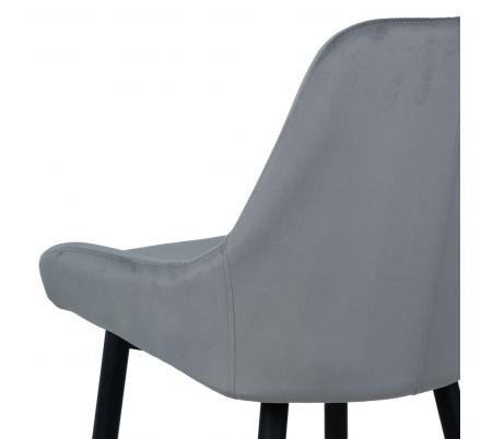 SILLA GRIS HIERRO / POLIESTER SALÓN 50 X 58 X 85 CM