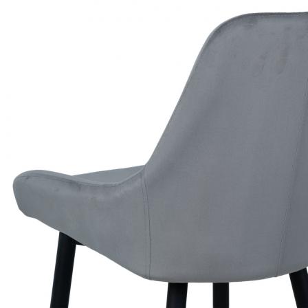 SILLA GRIS HIERRO / POLIESTER SALÓN 50 X 58 X 85 CM