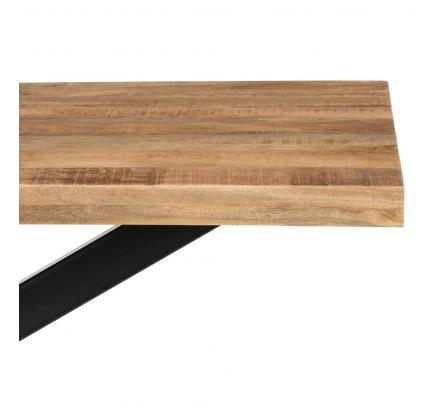 MESA COMEDOR NATURAL-NEGRO MADERA-HIERRO 160 X 90 X 79 CM