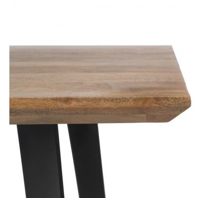 MESA COMEDOR NATURAL-NEGRO MADERA-HIERRO 170 X 90 X 76 CM