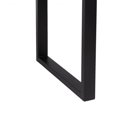 MESA COMEDOR NEGRO-MARRÓN MADERA-HIERRO 160 X 90 X 76 CM