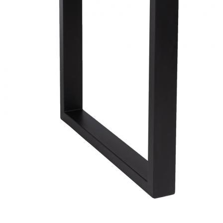 MESA COMEDOR NEGRO-MARRÓN MADERA-HIERRO 160 X 90 X 76 CM