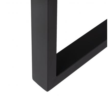 MESA COMEDOR NEGRO-MARRÓN MADERA-HIERRO 160 X 90 X 76 CM