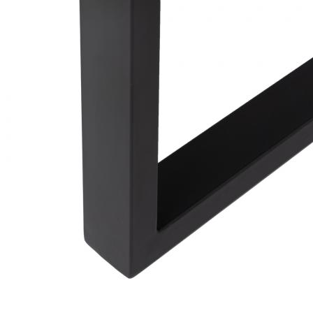 MESA COMEDOR NEGRO-MARRÓN MADERA-HIERRO 160 X 90 X 76 CM