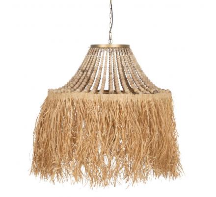 LÁMPARA TECHO FIBRA NATURAL NATURAL 80 X 80 X 90 CM