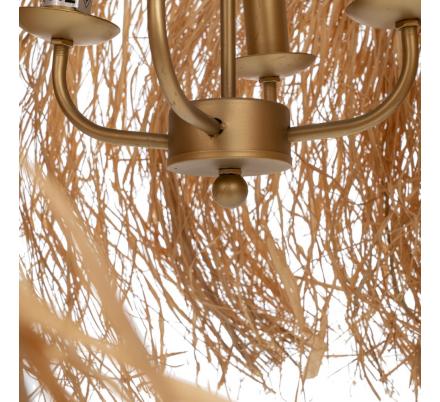 LÁMPARA TECHO FIBRA NATURAL NATURAL 80 X 80 X 90 CM