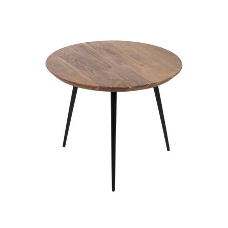 S/3 MESA CENTRO NATURAL MADERA-METAL 50 X 50 X 45 CM