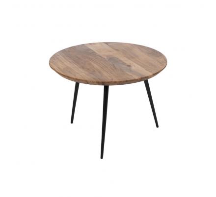 S/3 MESA CENTRO NATURAL MADERA-METAL 50 X 50 X 45 CM