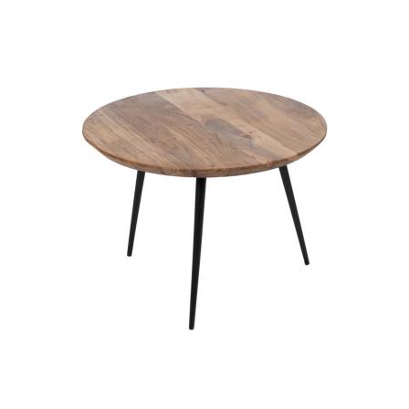 S/3 MESA CENTRO NATURAL MADERA-METAL 50 X 50 X 45 CM