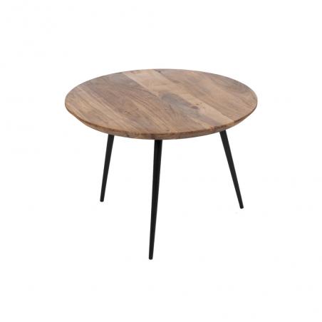 S/3 MESA CENTRO NATURAL MADERA-METAL 50 X 50 X 45 CM