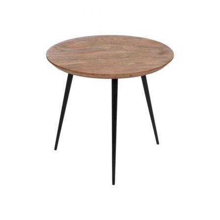 S/3 MESA CENTRO NATURAL MADERA-METAL 50 X 50 X 45 CM