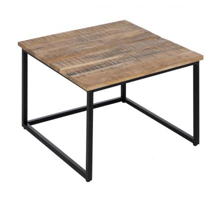 S/2 MESA CENTRO NATURAL MADERA-METAL 60 X 60 X 42 CM