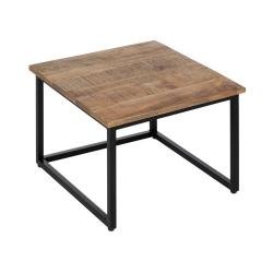 S/2 MESA CENTRO NATURAL MADERA-METAL 60 X 60 X 42 CM