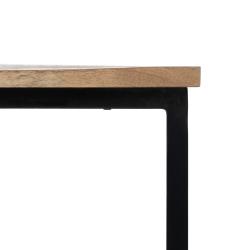 S/2 MESA CENTRO NATURAL MADERA-METAL 60 X 60 X 42 CM