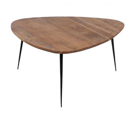 S/3 MESA CENTRO NATURAL MADERA-METAL 86 X 81 X 43 CM