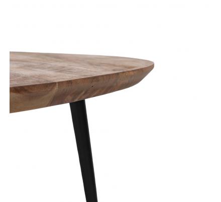 S/3 MESA CENTRO NATURAL MADERA-METAL 86 X 81 X 43 CM