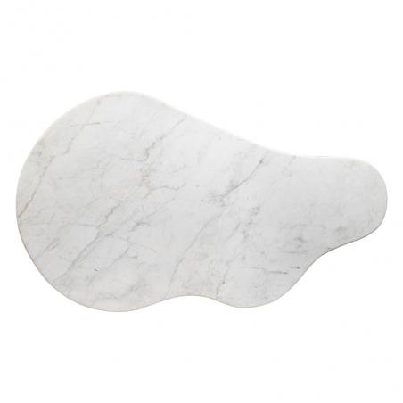 MESA CENTRO BLANCO-NATURAL MÁRMOL/MADERA 135 X 80 X 35 CM