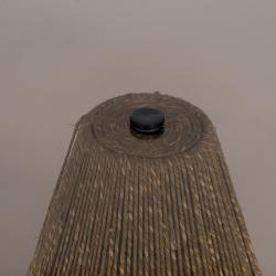 MESA CENTRO CRISTAL-FIBRA NATURAL SALÓN 80 X 80 X 35 CM