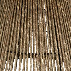 MESA CENTRO CRISTAL-FIBRA NATURAL SALÓN 80 X 80 X 35 CM