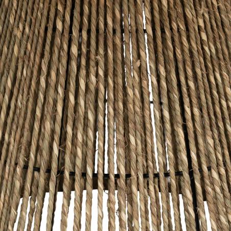 MESA CENTRO CRISTAL-FIBRA NATURAL SALÓN 80 X 80 X 35 CM