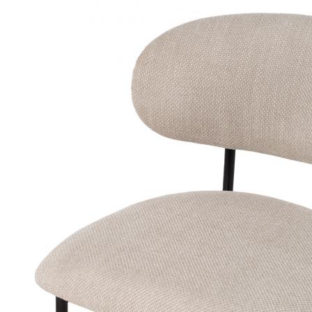 SILLA NEGRO-BLANCO TEJIDO-METAL SALÓN 50 X 54 X 73,50 CM
