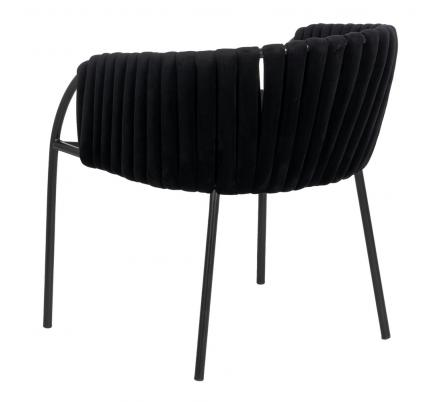SILLA NEGRO TEJIDO-METAL SALÓN 60 X 49 X 70 CM