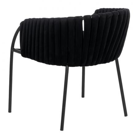 SILLA NEGRO TEJIDO-METAL SALÓN 60 X 49 X 70 CM