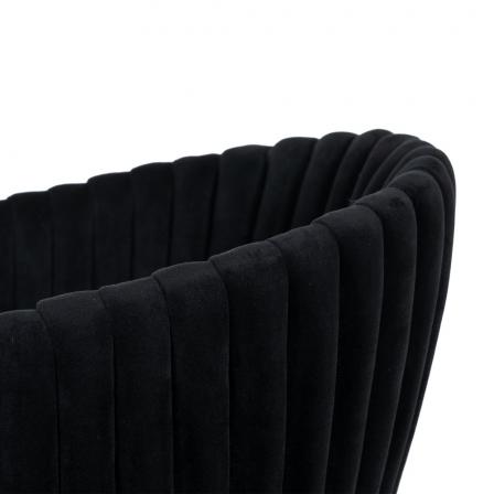 SILLA NEGRO TEJIDO-METAL SALÓN 60 X 49 X 70 CM