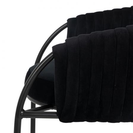 SILLA NEGRO TEJIDO-METAL SALÓN 60 X 49 X 70 CM