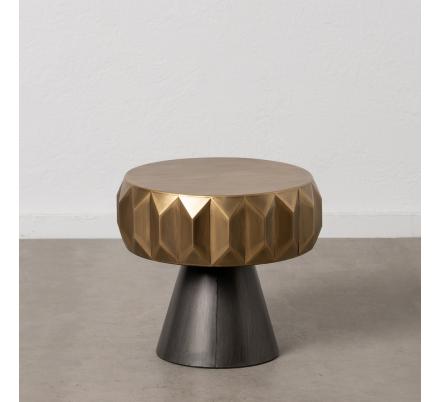MESA CENTRO ORO-NEGRO METAL SALÓN 49 X 49 X 45,50 CM