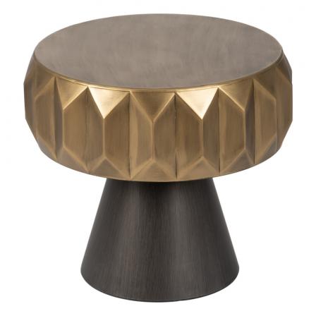 MESA CENTRO ORO-NEGRO METAL SALÓN 49 X 49 X 45,50 CM