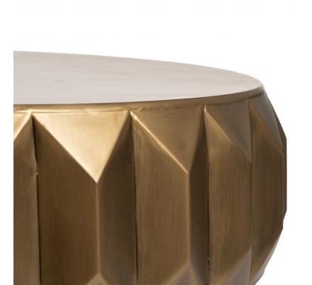 MESA CENTRO ORO-NEGRO METAL SALÓN 49 X 49 X 45,50 CM