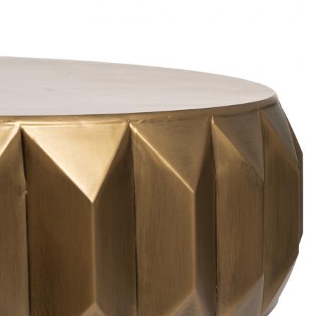 MESA CENTRO ORO-NEGRO METAL SALÓN 49 X 49 X 45,50 CM