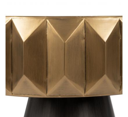 MESA CENTRO ORO-NEGRO METAL SALÓN 49 X 49 X 45,50 CM