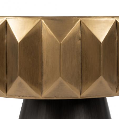MESA CENTRO ORO-NEGRO METAL SALÓN 49 X 49 X 45,50 CM