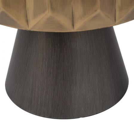 MESA CENTRO ORO-NEGRO METAL SALÓN 49 X 49 X 45,50 CM