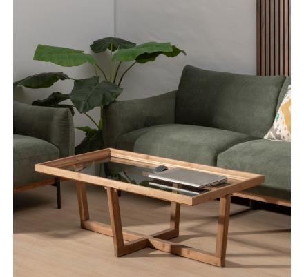 MESA CENTRO NATURAL MADERA 120 X 60 X 43,50 CM