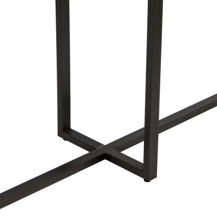 CONSOLA NATURAL-NEGRO MADERA-METAL 134 X 32 X 83 CM