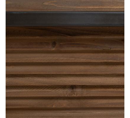 MESA CENTRO NATURAL-NEGRO MADERA-METAL 120 X 60 X 43,50 CM