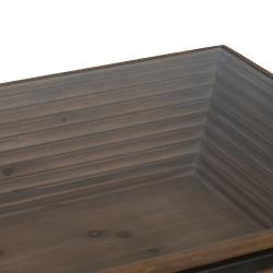 MESA CENTRO NATURAL-NEGRO MADERA-METAL 120 X 60 X 43,50 CM