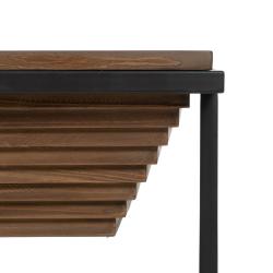 MESA CENTRO NATURAL-NEGRO MADERA-METAL 120 X 60 X 43,50 CM