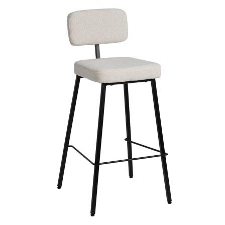 TABURETE BLANCO TEJIDO-METAL DECORACIÓN 39 X 50,50 X 103 CM
