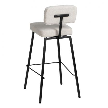 TABURETE BLANCO TEJIDO-METAL DECORACIÓN 39 X 50,50 X 103 CM