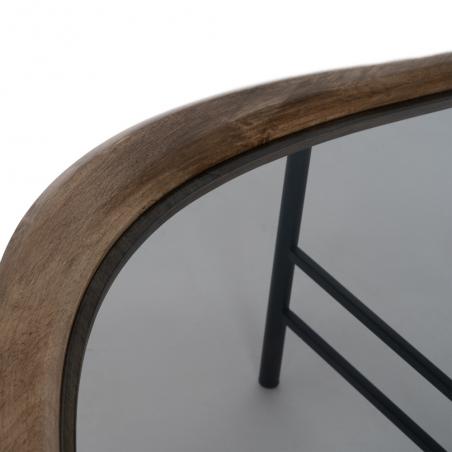 MESA CENTRO NATURAL-NEGRO MADERA-METAL 120 X 69 X 33 CM