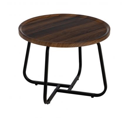 MESA CENTRO MARRÓN DM-METAL SALÓN 50 X 50 X 38 CM