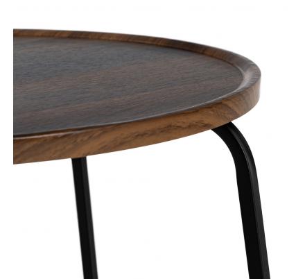 MESA CENTRO MARRÓN DM-METAL SALÓN 60 X 60 X 45 CM