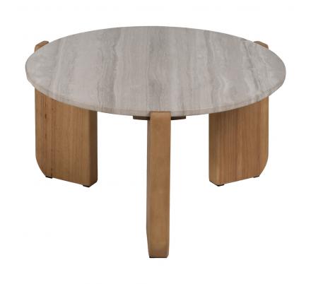 MESA CENTRO NATURAL-BLANCO MÁRMOL/MADERA 72,50 X 70 X 40 CM