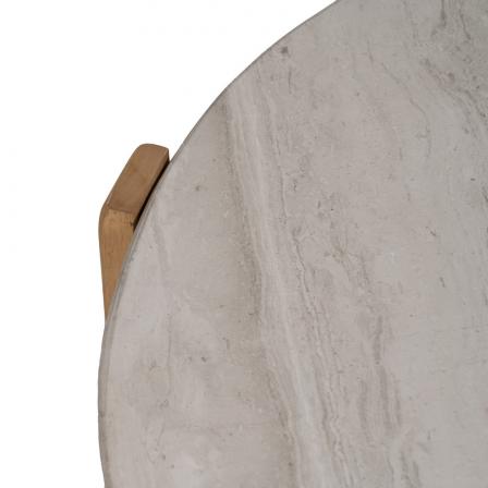 MESA CENTRO NATURAL-BLANCO MÁRMOL/MADERA 72,50 X 70 X 40 CM